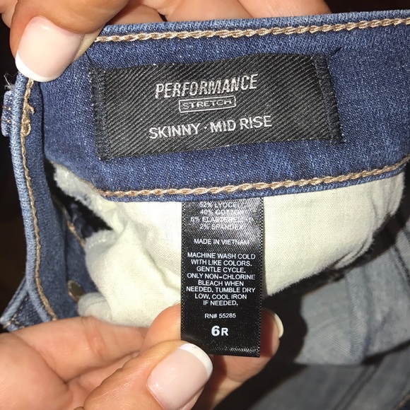 Express preformance skinny mid rise jeans - Picture 3 of 5